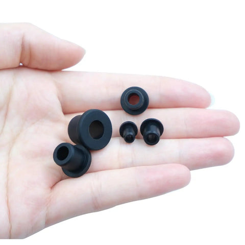 Kickass Rubber Grommet Kit Including 82 Durable Wire And Cable Protectors That Snap On Quick and shield harnesses, black silicone grommets on hand.