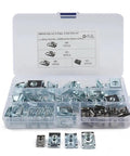 Heavy Duty Stainless Steel U Nuts Assortment Kit M4 M5 M6 M8 With Speed Clips For Chimneys And Auto Fenders Elastic Buckle Design For Firm Mounting Standard Screw Match Broad Vehicle Compatibility, open case