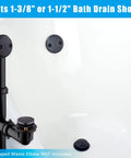 Beefy Brass Bath Tub Drain Kit With Tip-Toe Drain Assembly And Two-Hole Overflow Faceplate In Oil Rubbed Bronze close-up