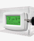 Thermostat Lock Box With Combination Lock Clear Wall Guard Fits Most 6.5 By 4.6 By 2.1 Inch Thermostats Or Smaller White 2 Pack
