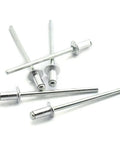 120Pcs Aluminum Blind Rivets Set 1/8 Inch By 1/4 Inch Round Dome Head Open End Fasteners for Metal Auto Marine DIY Projects Rust Resistant Heavy Duty Easy Install