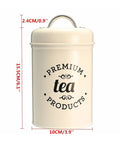 Heavy Duty Metal Coffee Canister Set Of Three Wide Mouth Kitchen Storage Jars For Beans Tea Sugar And Nuts. Cream tea canister with handle.