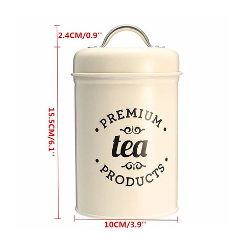 Heavy Duty Metal Coffee Canister Set Of Three Wide Mouth Kitchen Storage Jars For Beans Tea Sugar And Nuts. Cream tea canister with handle.