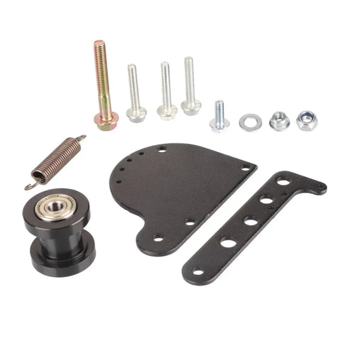Dope Spring Chain Tensioner Kit For Stroke Engine Electric Bike Motocross Adjuster With Roller Accessory Heavy Duty Guide Prevents Slack And Drops Smoother Ride, black steel parts and bolts