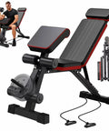 4 In 1 Adjustable Weight Bench With Leg Extension Foldable Incline Decline Bench Press Roman Chair And Preacher Curl Station