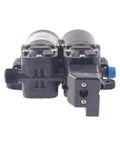 Front view of the 12V 54.5W Diaphragm Pump for Crop Spraying and Deworming, electric spray type water pump, 105 PSI, durable design.