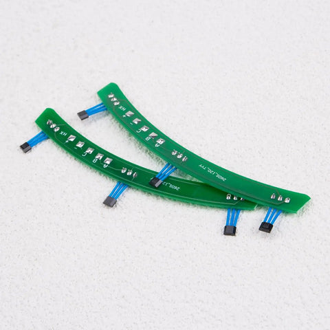 Dope 2 Pack 5 Wire 120 Degree E Bike Hall Sensor Motor Plate With Integrated Circuit Board, front view showing wiring.