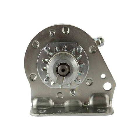 Front view of Starter And Alternator 5777N Replacement For 12V PMDD CCW Rotation 14 Teeth 1.598 Inch Gear OD Mounting Ear Holes 8Mm