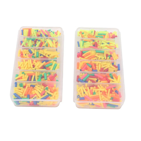 Hot Heat Shrink Tubing Colored Sleeves For Fishing Bait Kit Protection 250pcs Durable ABS Tackle Rigging Wrap Sleeve Stuff You Need, two storage cases