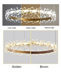 Modern LED s Gold Living Room Light Nordic Crystal Pendant Lighting for Bedroom Kitchen Lustre Moderno in cool white and warm white.