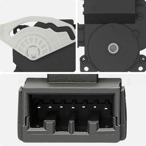 Close-up of main HVAC air door actuator compatible with Honda Accord 2003-2007 and Acura TSX 2004-2008 showing connector and gear mechanism.