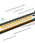 Diagram of Heavy Duty Surge Protector With 12 Wide Spaced Outlets And 15 Foot Extension Cord Mounting Brackets 15A Circuit Breaker.