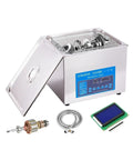 Heavy Duty 15L Ultrasonic Cleaner Machine For Auto Parts Hardware Degreasing Ultrasound Washer With Turbo Sweep Modes and Degas Function.