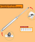 Heavy Duty 2 Pack 6 Inch Drop Down Gas Struts for Flip Down Doors with 100N force, featuring screws and split design.