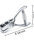 Heavy Duty All Metal Badge Hole Punch For ID Cards Handheld Slot Punch with 15mm x 3mm Clean Holes