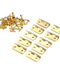 Gold 50 Pack 18x16mm Cabinet Door Hinges With Four Holes For Kitchen Cabinets Jewelry Boxes And Small Furniture Projects Durable Shutter Style Hinges