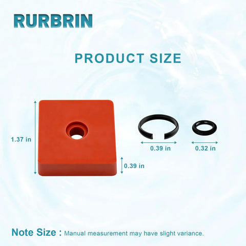 Badass 3/8 Inch Impact Socket Retaining Ring And O Ring Kit With Anvil Pry Lever For Mean Electric Pneumatic Wrenches 10 Set Replacement Grip Caps size overview with rubber and metal parts.