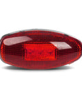 Close-up of a red rear light from 4 Piece LED Fender Bed Side Marker Lights Set For Sierra And Silverado Dually Trucks 1999-2013 With T10 Plug