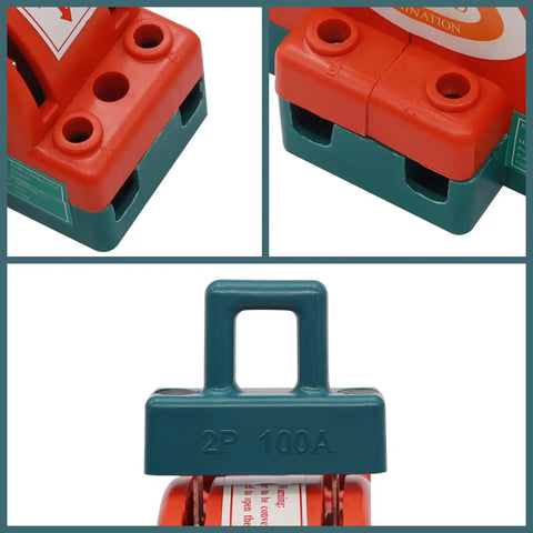 Heavy Duty DPDT Knife Switch Disconnect For Power Control 100A Up To 380V Two Pole Double Throw Safety Switch Industrial Grade HK11 2P 100 Safe Reliable Disconnect For Equipment And Circuits, 2P 100A close-up