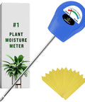 Soil Moisture Meter For Plants No Guesswork Quick Accurate Hydrometer For Indoor Houseplants And Outdoor Gardens Stop Overwatering With Easy Fast Water Readings And Real Time Soil Moisture Levels, blue analog probe meter with box and test sticks