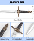 Two Piece Dope Lightweight Foam Dagger Set With Blunt Tips For Adults And Kids Safe Halloween Cosplay Accessory
