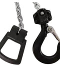 One Ton Aluminum Lever Hoist With Portable Chain Lifting Tackle showing durable alloy hook and safety latch design.