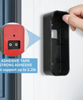 Adhesive Door Mount For Video Doorbell 2021 Gen 1 Not For 2025 Gen 2 No Drill Bracket Black Sturdy Stick On Mount installed on wall
