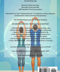 Back cover of illustrated exercise book titled 'Kick Bad Posture To The Curb With This Legit Illustrated Exercise Book To Slay Chronic Neck And Back Pain And Restore Smooth Full Body Alignment Straight Up At Home For Long Term Wellness', showing multiple exercises.