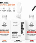 HEMA Free Gel Polish Set With Base Coat And Top Coat For Sensitive Nails White Gel Nail Polish 15ml bottles