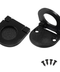 2 Pack Recessed Flush Mount Ring Pull Handles Black For Cabinets And Drawers With Screws Hidden Recessed Type
