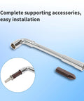 Three Pack Door Latch Lock Motor Actuator Outer Handle Kit With Flat Head Mount Screws M6x18.5mm socket wrench and bit