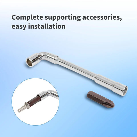 Three Pack Door Latch Lock Motor Actuator Outer Handle Kit With Flat Head Mount Screws M6x18.5mm socket wrench and bit