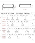 Diagram of 304 Stainless Steel Parallel Keys Set For M3 To M12 A Type Square And Rectangular Dowels With Round End Pins chart