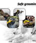 Handling snake, cat, raccoon, and lizard using Bite Proof Animal Handling Gloves With Kevlar Reinforcement And Leather Shield For Safe Grooming Dogs Cats Birds Snakes Raptors And More, Scratch Resistant, Black And Yellow, Sizes Small And Medium, Grips Like a Boss