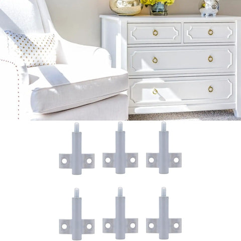 Premium Soft Close Damper For Cabinets And Drawers Hella Quiet Slam Proof Buffer in a well-furnished room with drawers.
