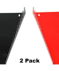 Red And Black 16 Tool Standard Wrench Organizer 2 Pack Heavy Duty Wrench Storage Rack Tray For Toolbox Or Wall Mount