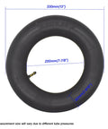 Heavy Duty Butyl Rubber Inner Tube For 8 Inch Tires 3.00-8 3.25-8 Dual Wheel Yard Wheelbarrow Garden Cart Replacement 1 Pack With TR87 Bent Valve Stem Built For Tough Outdoor Work And Easy Inflate Ready To Install showing dimensions and TR87 valve.