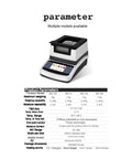 Fast DHS-16 Digital Moisture Meter For Wood Tea Corn And Grain Fast Halogen Heating Lab Drying Scale displayed with product parameters.