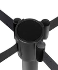 Top view of Premium Pro-Grade Crowd Control Stanchions With 6.5 Ft Retractable Belt, Easy Assembly, Sturdy Black 2-Pack