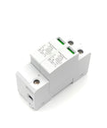 Two Pack 1000V 40KA DC Surge Protector With Lightning Shield And Modular Design Photovoltaic Arrester For Home And Office Use On 35mm DIN Rail Mount DC1000V 2pcs showing front view on white background