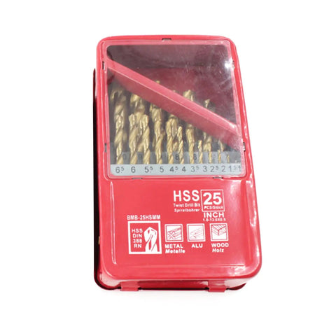 Pro HSS Twist Drill Bit Kit For Steel And Wood Jobs, Bombproof High Speed Steel Set Fits All Hand Drills Plus Screwdrivers With Storage Box And Max Ten MM Shank Capability.