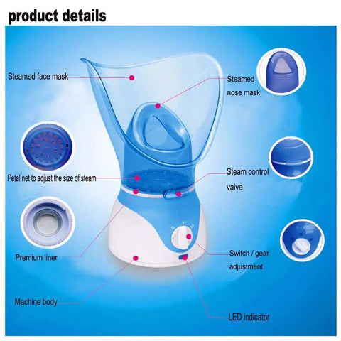 Facial Steamer For At Home Spa Day With Aromatherapy Diffuser Pro Grade Nano Oxygen Ion Spray Deep Pore Opening Steam Inhaler