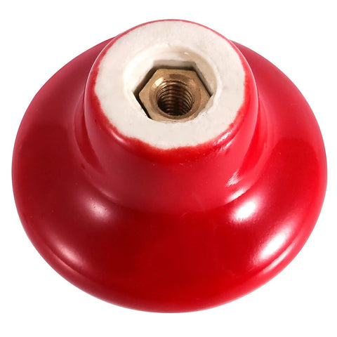 Vibrant Red Ceramic Cabinet Knobs 20 Pcs Vintage Round Drawer Pulls For Dresser Kitchen Bath Vanity top view of a glossy red knob