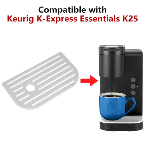 Drip Tray Lid Replacement For K25 K-Express K15 Coffee Makers, Splash Proof Cover Guard next to a coffee machine