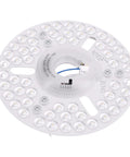 AUNMAS 6.30in LED Ceiling Fan Light Retrofit 5CCT Adjustable 3000K-6500K round light fixture with multiple LED bulbs.