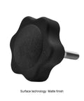 Durable M8 x 50mm canopy screw with matte finish, close-up side view, knurled handwheel, porch swing replacement bolt.
