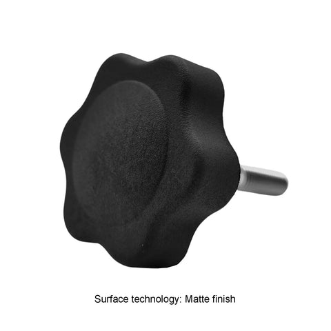 Durable M8 x 50mm canopy screw with matte finish, close-up side view, knurled handwheel, porch swing replacement bolt.