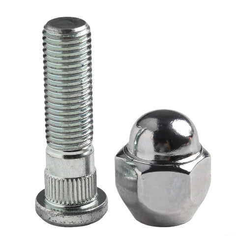 Premium Wheel Lug Stud Kit M12x1.5 For Hyundai Sonata Elantra Santa Fe And Kia Optima Sorento With Solid Steel Replace Bolts 28mm Hex 21mm two chrome lug studs