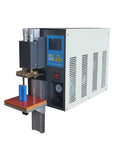 Heavy Duty 110V Electric Vehicle Battery Spot Pulse Welder Machine With Foot Pedal Switch Control Single Double Multi Pulse Programming showing the machine's worktable and control panel.