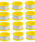 Front view of 100 Pack Sealant Tape For Plumbing Quick Application To Stop Water Leaks On Pipes And Shower Heads Durable Waterproof Thread Seal Tape